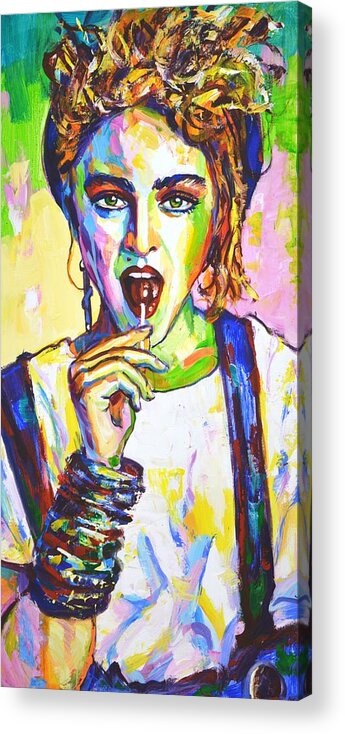 Madonna Acrylic Print featuring the painting Madonna 2. by Iryna Kastsova