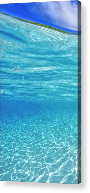 Ocean Acrylic Print featuring the photograph Water and sky triptych - 1 of 3 by Artesub