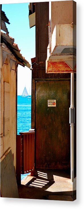 Architecture Acrylic Print featuring the photograph Ocean Alley Sliver - Maui - Hawaii by Jeremy Hall