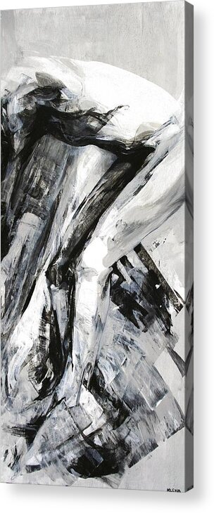 Head Acrylic Print featuring the painting Head First Into Oblivion by Jeff Klena