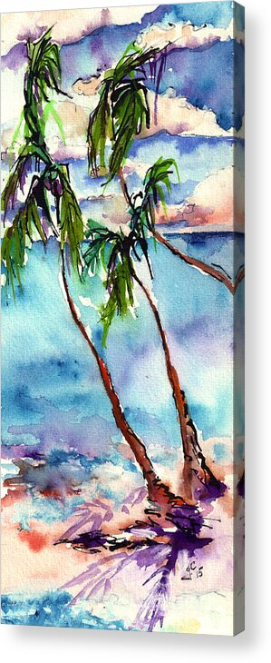 Island Acrylic Print featuring the painting My Island in the Sun by Ginette Callaway
