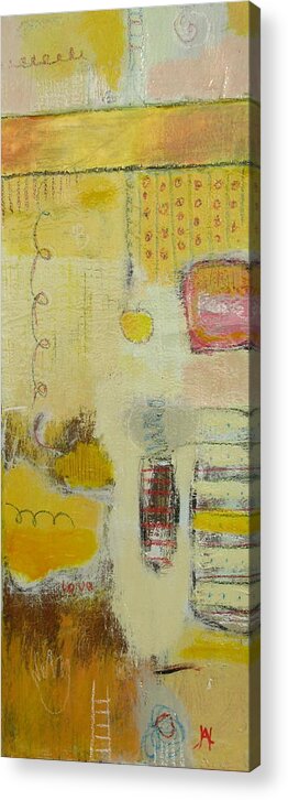 Abstract Acrylic Print featuring the painting Abstract Life 1 by Habib Ayat
