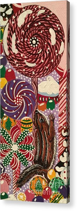 Lollipop Acrylic Print featuring the painting My Lollipop is So Close by Jennifer Lake