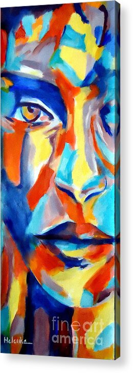 Contemporary Art Acrylic Print featuring the painting Acceptance of the Self by Helena Wierzbicki