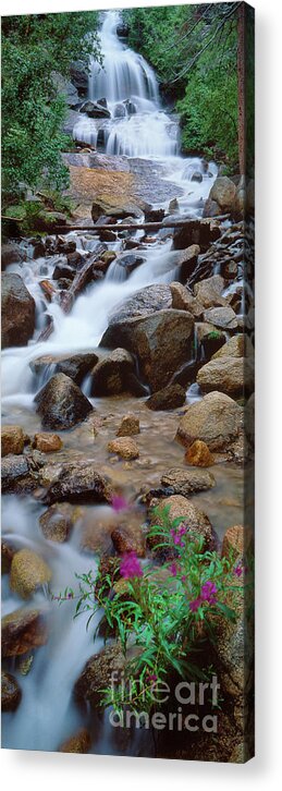 Dave Welling Acrylic Print featuring the photograph Panoramic Cataract Stream Whitney Portal Mount Whitney California by Dave Welling