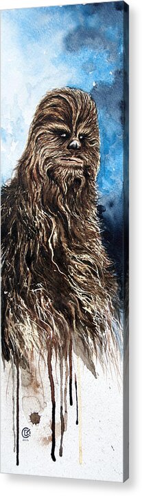 Star Wars Acrylic Print featuring the painting Chewbacca by David Kraig