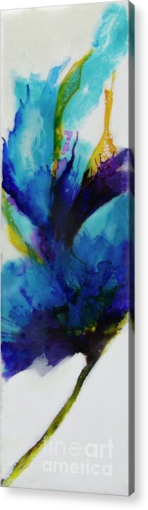 Dramatic Acrylic Print featuring the painting Blue Passion No. 2 by Anita Thomas