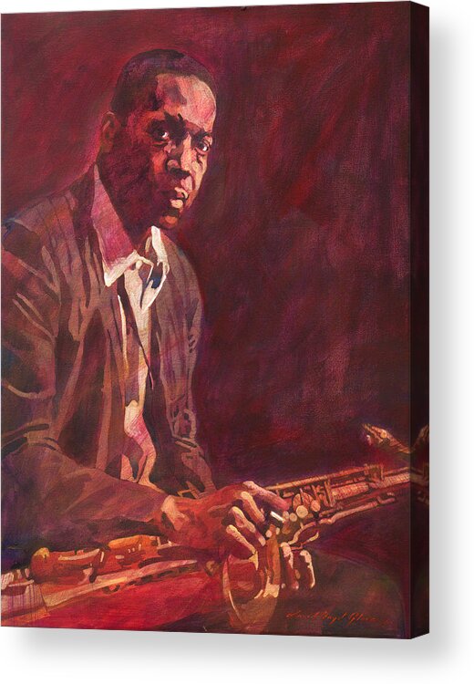 Jazz Acrylic Print featuring the painting A Love Supreme - Coltrane by David Lloyd Glover
