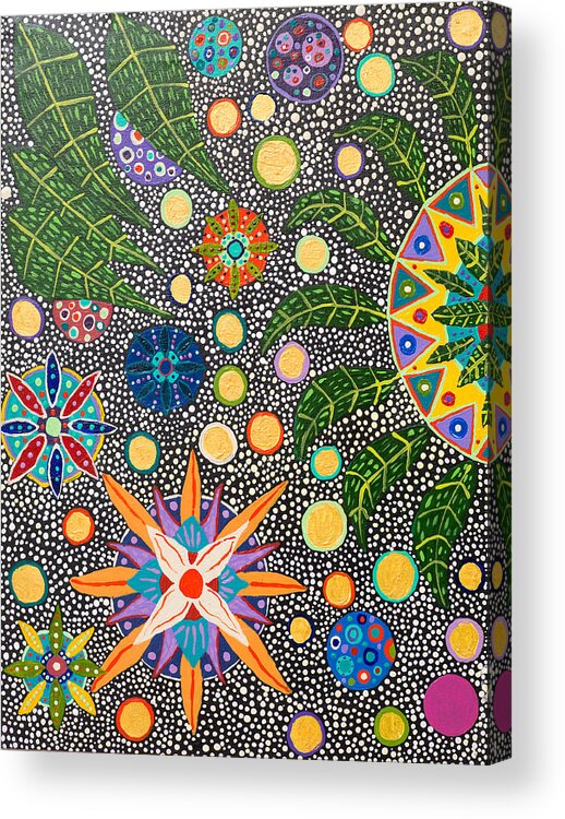 Ayahuasca Art Acrylic Print featuring the painting Ayahuasca Vision #11 by Howard Charing