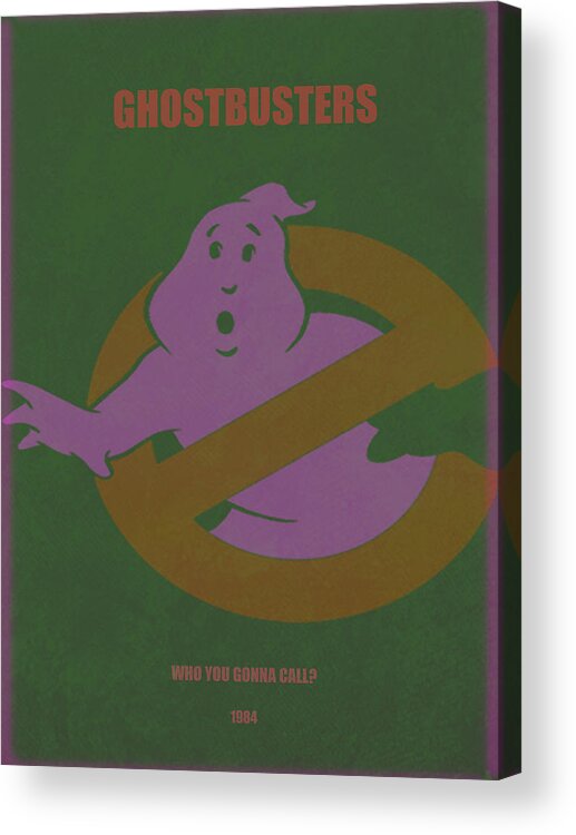Ghostbusters Acrylic Print featuring the digital art Ghostbusters Movie Poster #1 by Brian Reaves