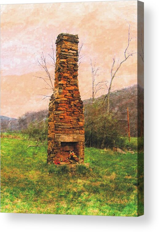 Fireplace Acrylic Print featuring the photograph Hearth Without a Home #1 by Joe Duket