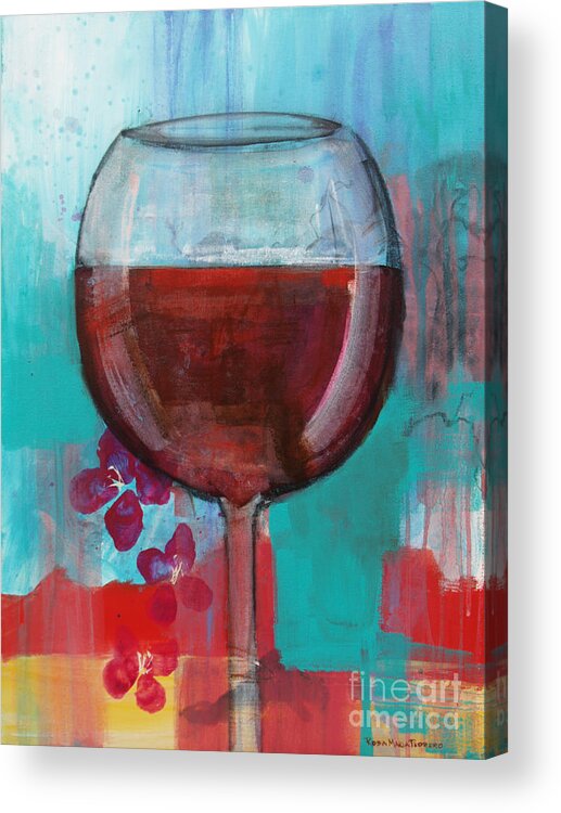 Wine Acrylic Print featuring the painting Let it Breathe by Robin Pedrero