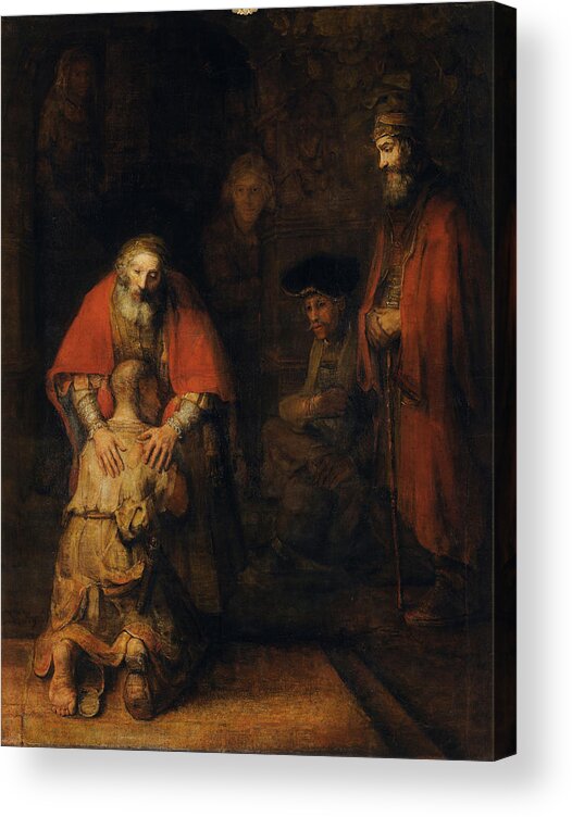 1665 Acrylic Print featuring the painting Return of the Prodigal Son by Rembrandt van Rijn