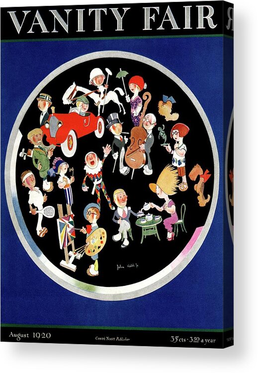 Illustration Acrylic Print featuring the photograph Vanity Fair Cover Featuring Caricatures Doing by John Held Jr