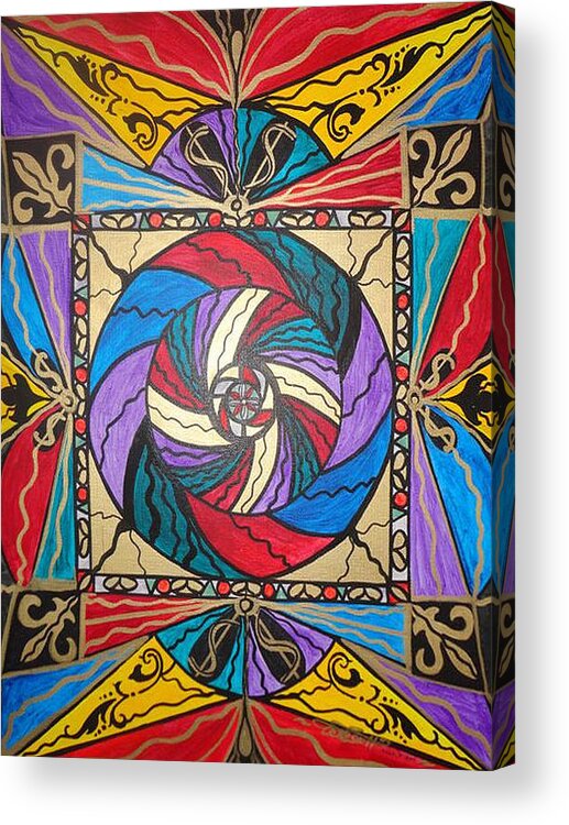 Vibration Acrylic Print featuring the painting Wealth by Teal Eye Print Store