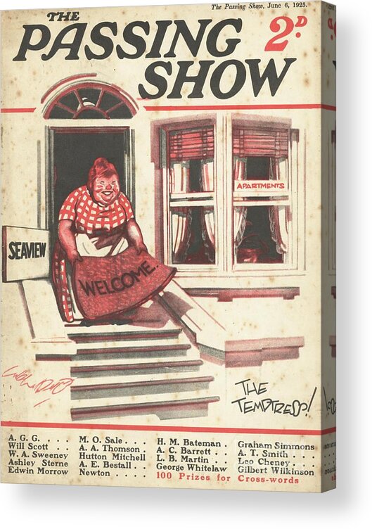 Holidays Acrylic Print featuring the drawing 1920s,uk,the Passing Show,magazine Cover by The Advertising Archives