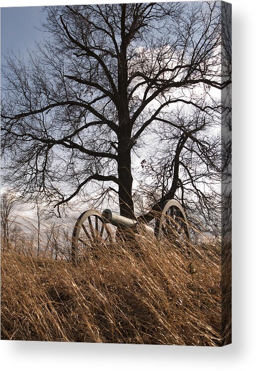 Artillery Acrylic Print featuring the photograph Artillery at Culp's Hill #2 by Andy Smetzer