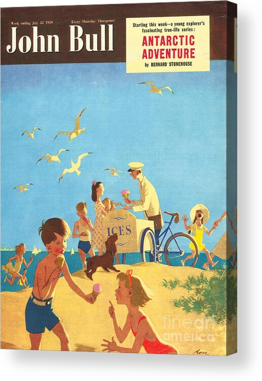 1950s Acrylic Print featuring the drawing John Bull 1950s Uk Holidays Beaches #2 by The Advertising Archives