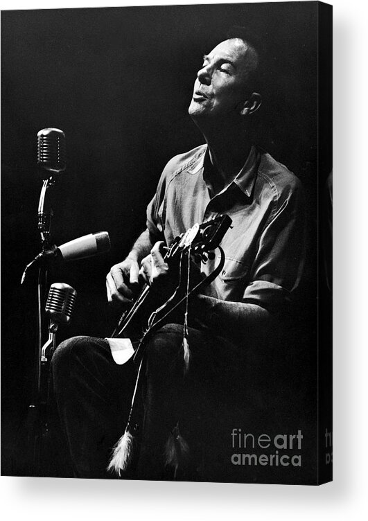 Pete Acrylic Print featuring the photograph Pete Seeger #2 by Erik Falkensteen
