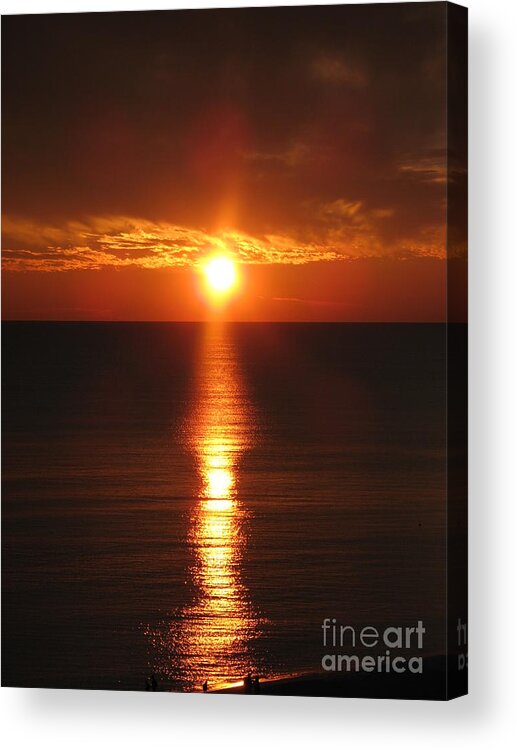 Sunset Acrylic Print featuring the photograph Sky On Fire by Christiane Schulze Art And Photography