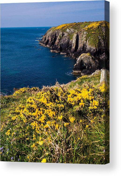 Birth Place Acrylic Print featuring the photograph St Non's Bay Pembrokeshire by Mark Llewellyn
