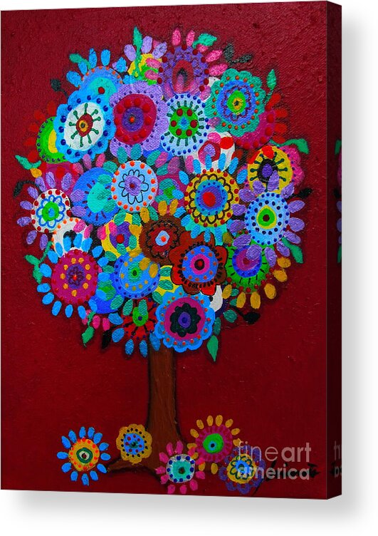 Tree Acrylic Print featuring the painting Tree Of Hope #3 by Pristine Cartera Turkus