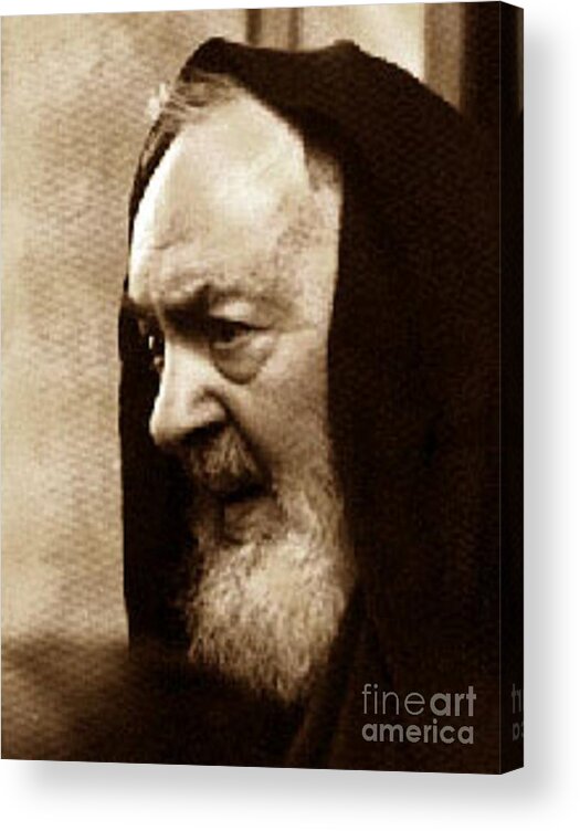 Prayer Acrylic Print featuring the photograph Padre Pio #30 by Archangelus Gallery