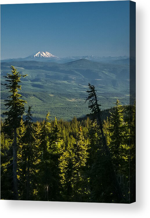 Mt St Helens Acrylic Print featuring the photograph 30628-27 Distant Volcano by Albert Seger