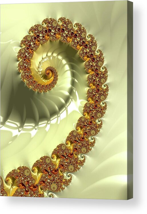 Abstract Acrylic Print featuring the photograph Mandelbrot Fractal #6 by Alfred Pasieka