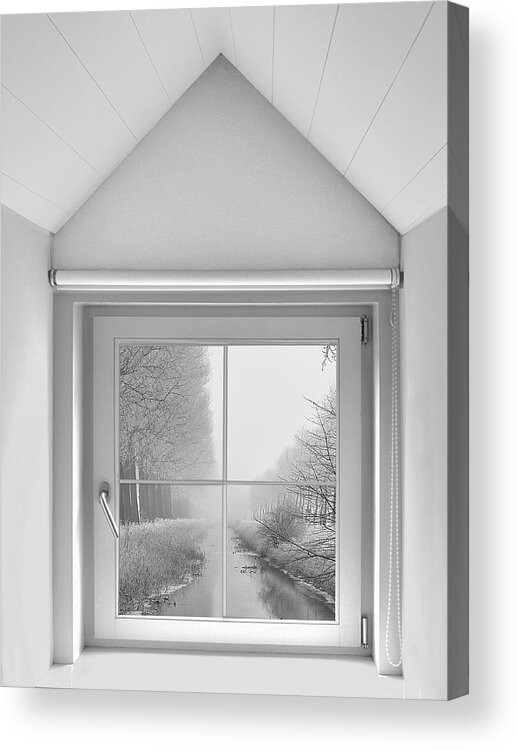 Window Acrylic Print featuring the photograph A Crystal View From My Window ... by Yvette Depaepe