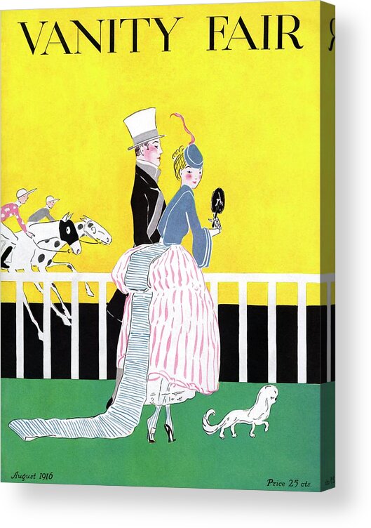 Illustration Acrylic Print featuring the photograph A Magazine Cover For Vanity Fair Of A Couple by Ethel Plummer