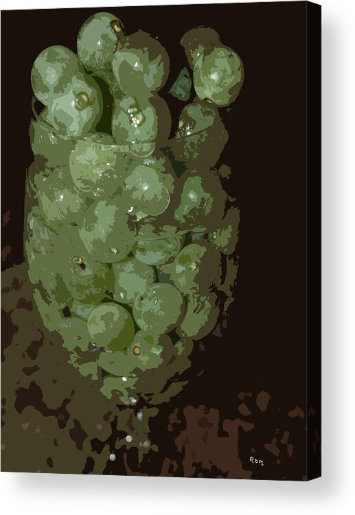 Grapes Acrylic Print featuring the photograph A Tall Glass of Grapes by Robert Margetts