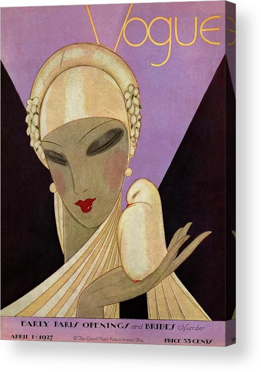 Illustration Acrylic Print featuring the photograph A Vogue Magazine Cover Of A Woman by Eduardo Garcia Benito