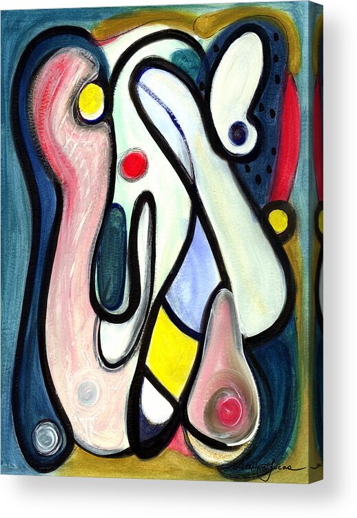 Abstract Art Acrylic Print featuring the painting Abstract Mystery by Stephen Lucas