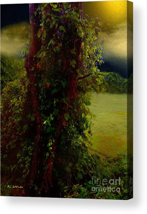 Tree Acrylic Print featuring the painting Adorned in Autumn by RC DeWinter