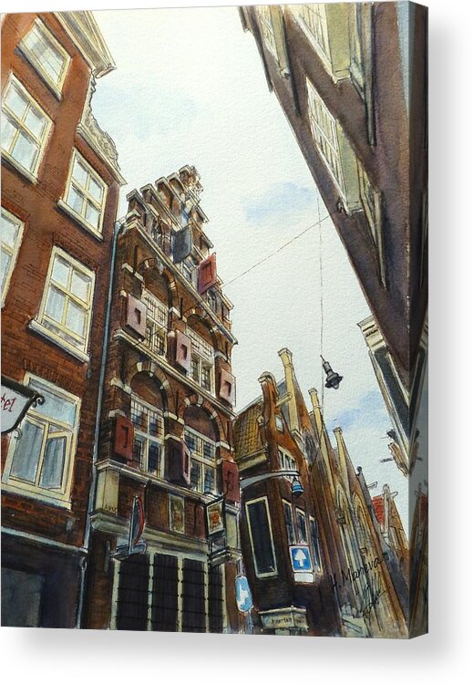 Amsterdam Acrylic Print featuring the painting Amsterdam II by Henrieta Maneva