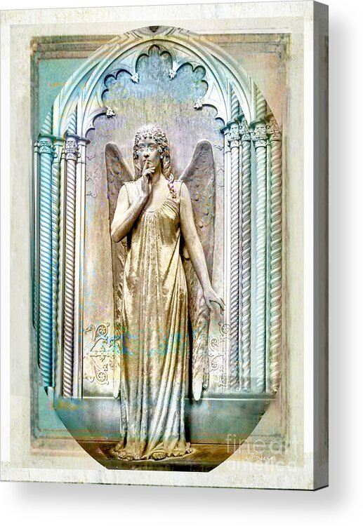 Angel Acrylic Print featuring the digital art Angel of Silence.Genoa by Jennie Breeze