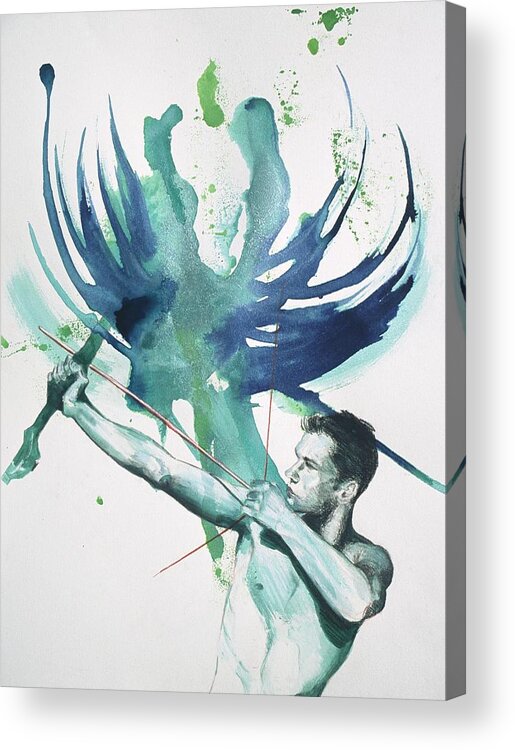 Archer Acrylic Print featuring the painting Archer by Rene Capone