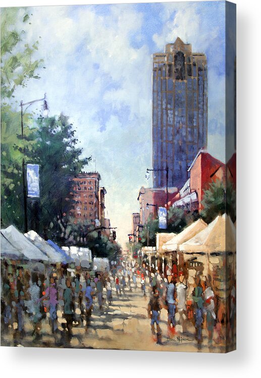 Raleigh Acrylic Print featuring the painting Artsplosure Afternoon by Dan Nelson