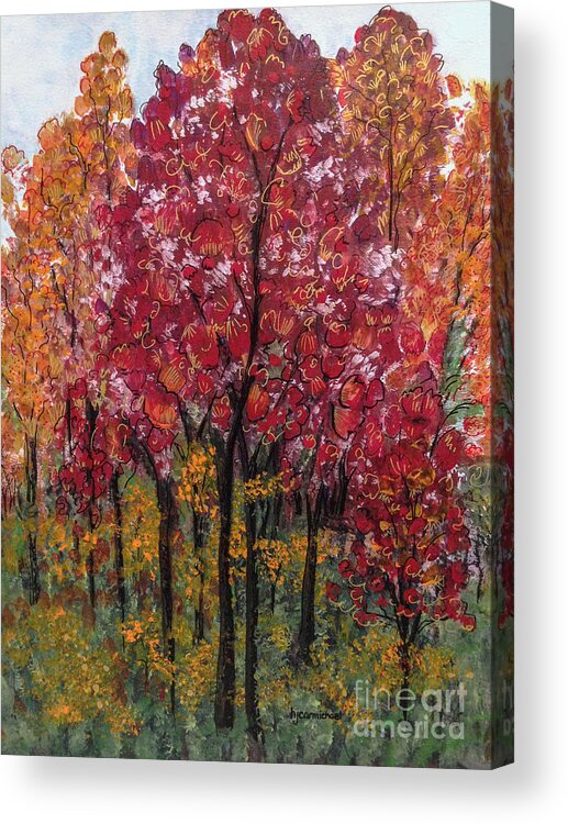 Autumn In Nashville Acrylic Print featuring the painting Autumn in Nashville by Holly Carmichael
