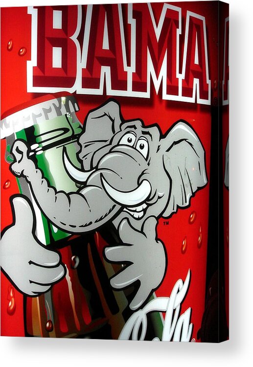 Gameday Acrylic Print featuring the photograph Bama Coke Machine by Kenny Glover