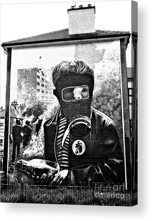 Mural Acrylic Print featuring the photograph Battle of the Bogside Mural by Nina Ficur Feenan