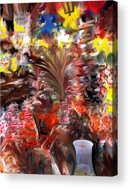 St Kitts Acrylic Print featuring the digital art Beach Bar by Ian MacDonald
