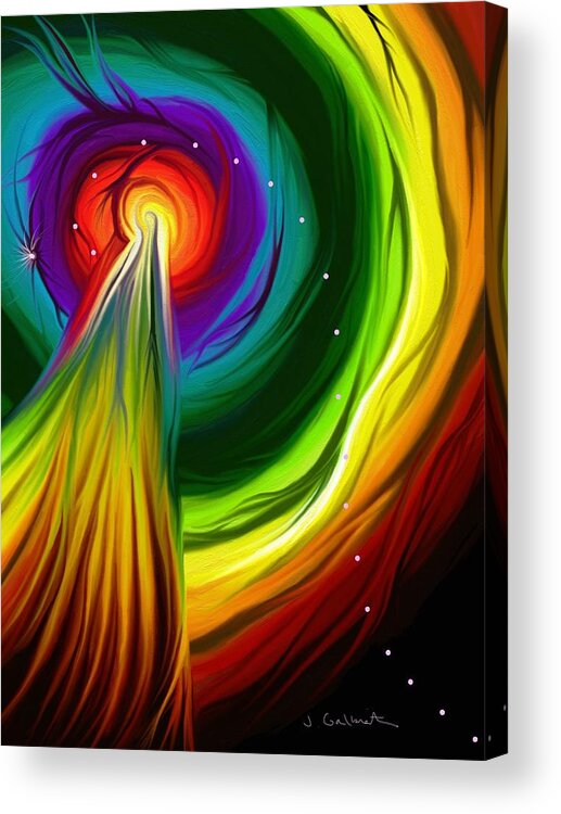 Abstract Acrylic Print featuring the digital art Becoming by Jennifer Galbraith