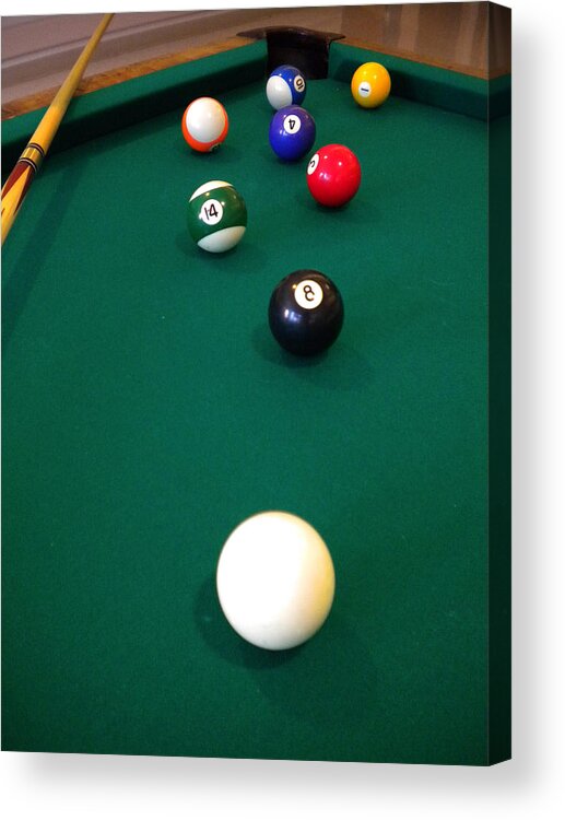 Fathers Day Acrylic Print featuring the photograph Behind the 8 Ball by Glory Ann Penington