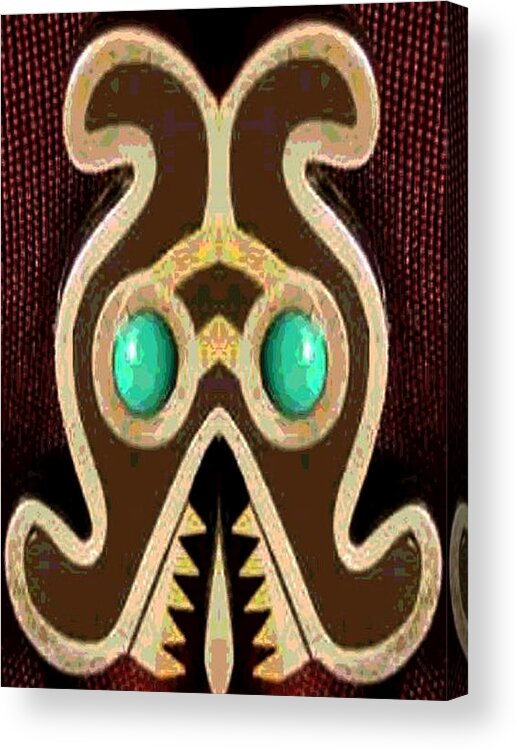 Brown Acrylic Print featuring the digital art Bennie by Mary Russell