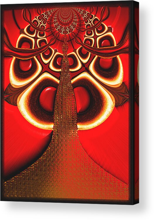 Tree Acrylic Print featuring the digital art Big Tree From The Red Forest by Wendy J St Christopher