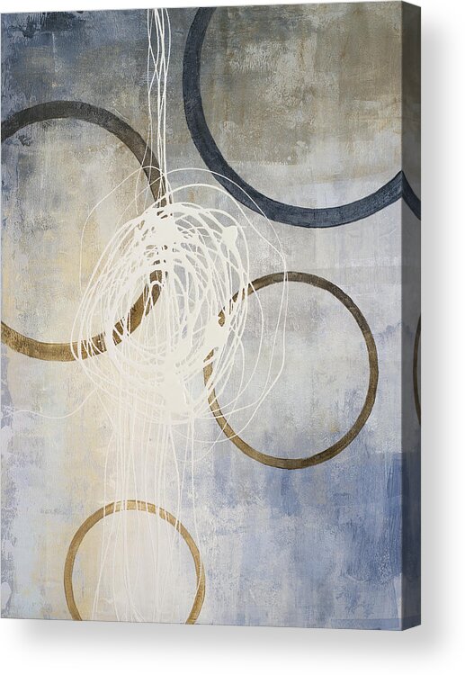 Blue Acrylic Print featuring the painting Blue Connections II by Michael Marcon