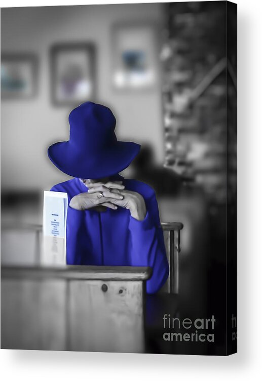 Royal Blue Acrylic Print featuring the photograph Blue Lady by Brenda Giasson