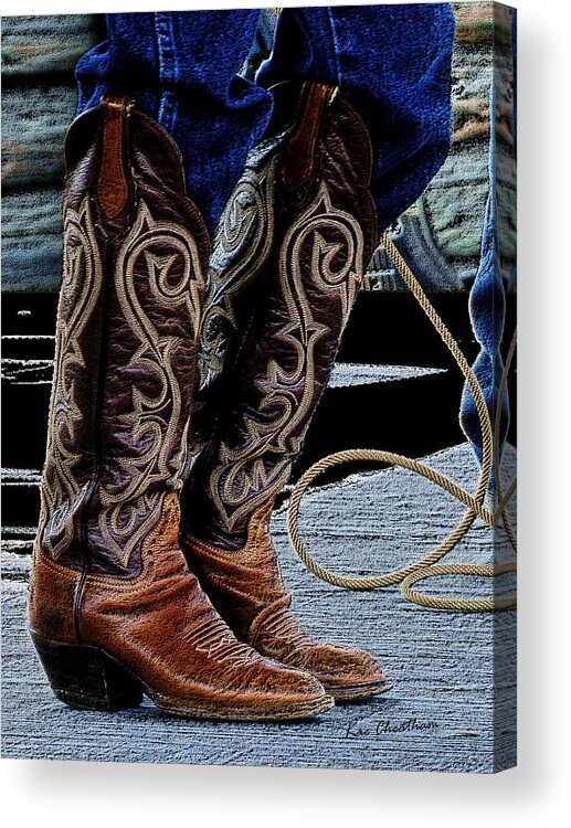 Cowboy Boot Acrylic Print featuring the photograph Boot 2 by Kae Cheatham